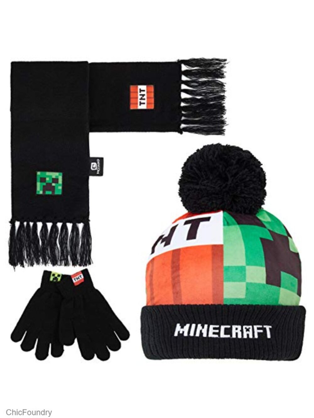 3 Piece Hat Scarf Gloves Set, Winter Accessories for Boys Teens